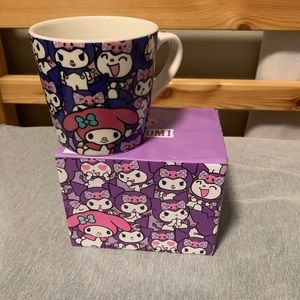 Sanrio Kuromi My Melody Glass Mug RARE Dropped 2021 (Smaller than normal mug!)